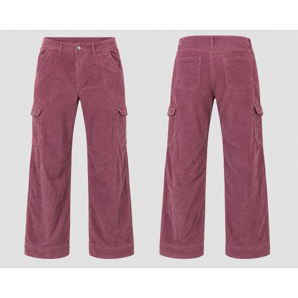 American Eagle CORDUROY PANTS WOMENS 16x30  Super High  Baggy Wide Leg SKATER